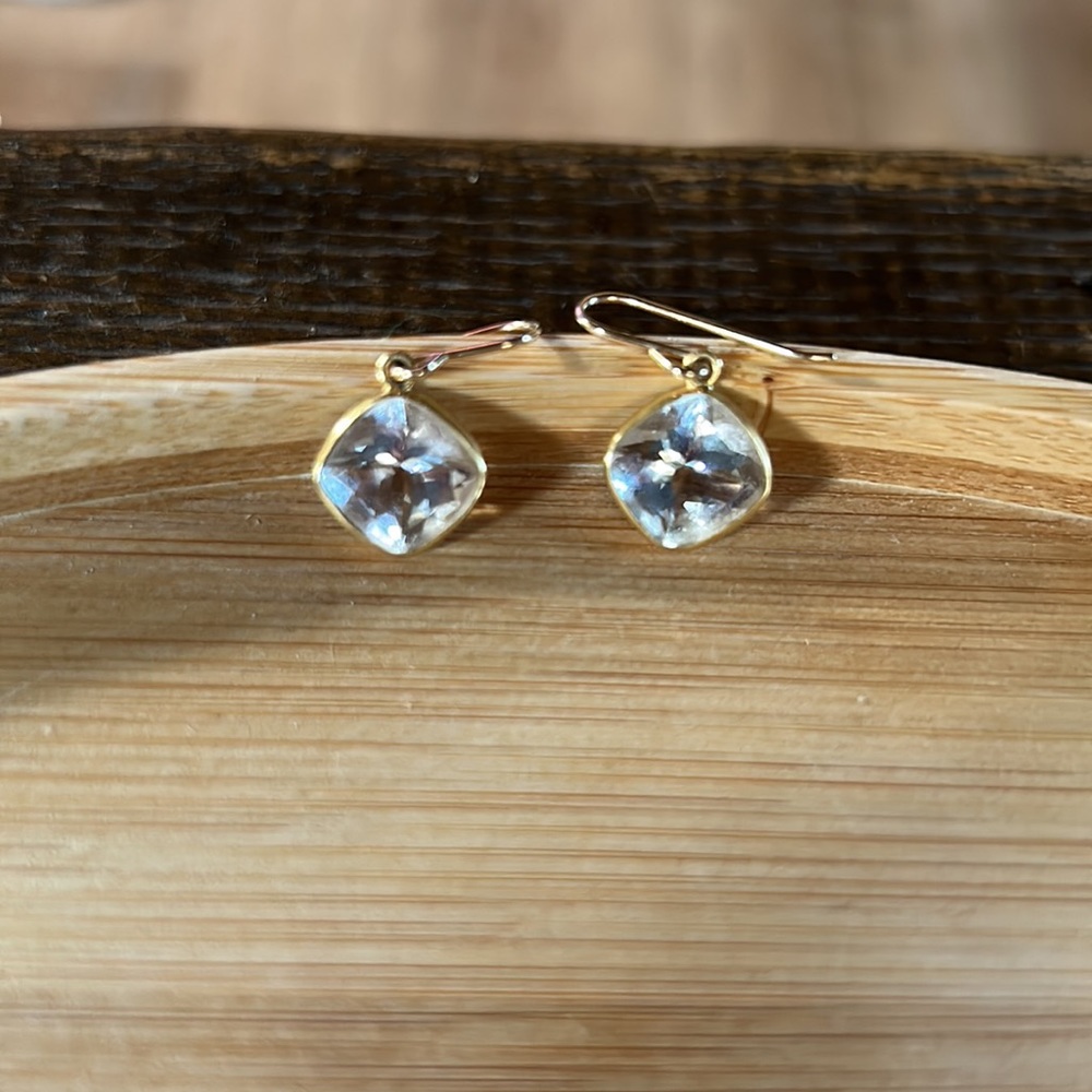Maria Beaulieu aquamarine earrings, 18k gold - Picture 6 of 7